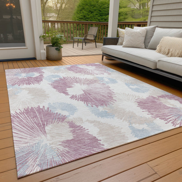 Addison Chantille ACN2132 Floral Machine Made Transitional Blush Rug
