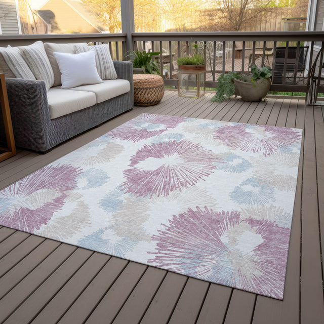 Addison Chantille ACN2132 Floral Machine Made Transitional Blush Rug