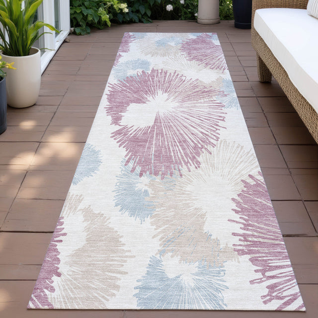 Addison Chantille ACN2132 Floral Machine Made Transitional Blush Rug
