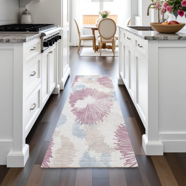 Addison Chantille ACN2132 Floral Machine Made Transitional Blush Rug