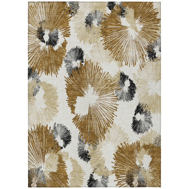 Addison Chantille ACN2132 Floral Machine Made Transitional Chocolate Rug