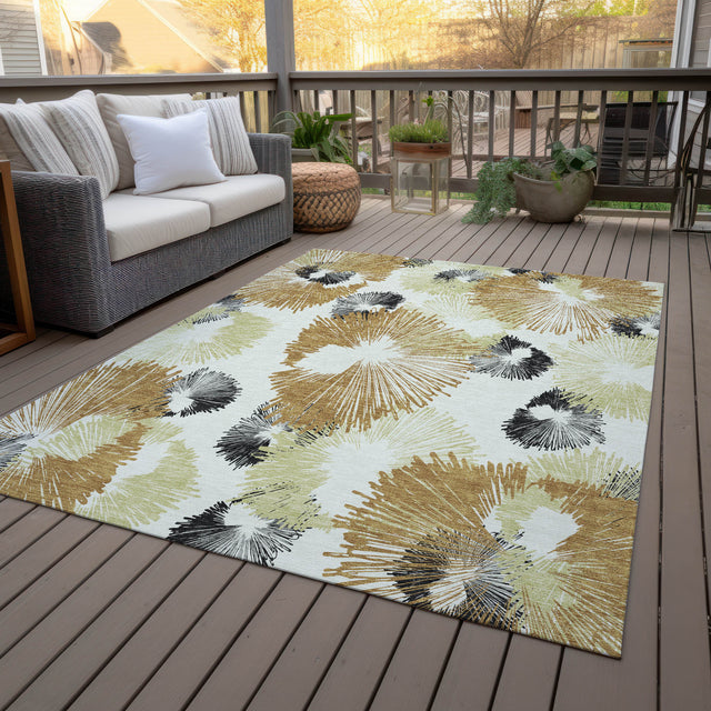 Addison Chantille ACN2132 Floral Machine Made Transitional Copper Rug