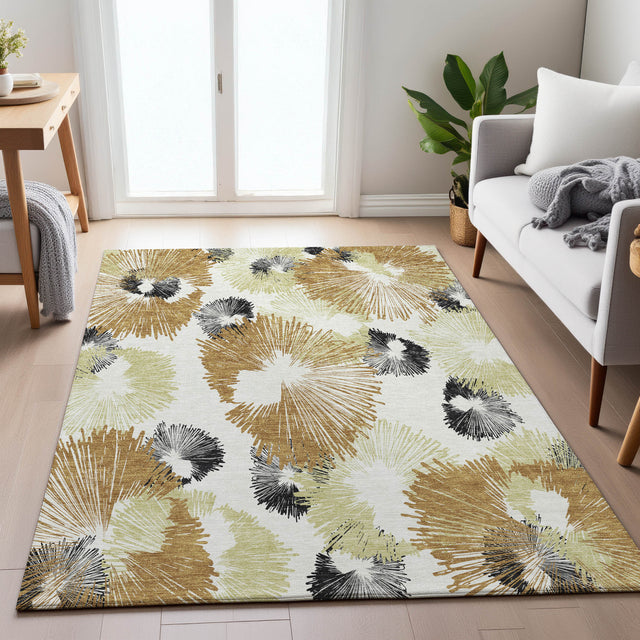 Addison Chantille ACN2132 Floral Machine Made Transitional Copper Rug