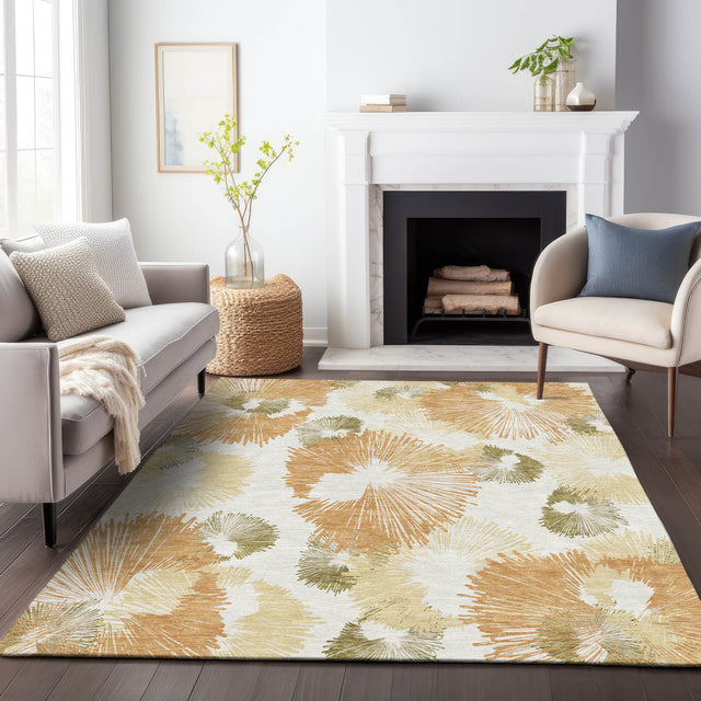 Addison Chantille ACN2132 Floral Machine Made Transitional Coral Rug