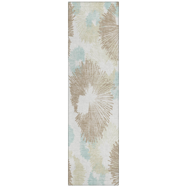 Addison Chantille ACN2132 Floral Machine Made Transitional Mocha Rug