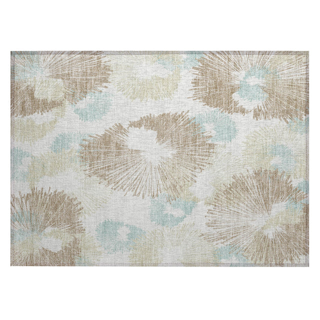 Addison Chantille ACN2132 Floral Machine Made Transitional Mocha Rug