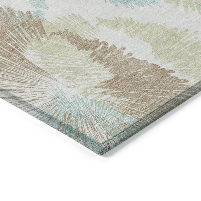 Addison Chantille ACN2132 Floral Machine Made Transitional Mocha Rug