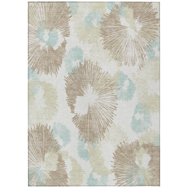Addison Chantille ACN2132 Floral Machine Made Transitional Mocha Rug