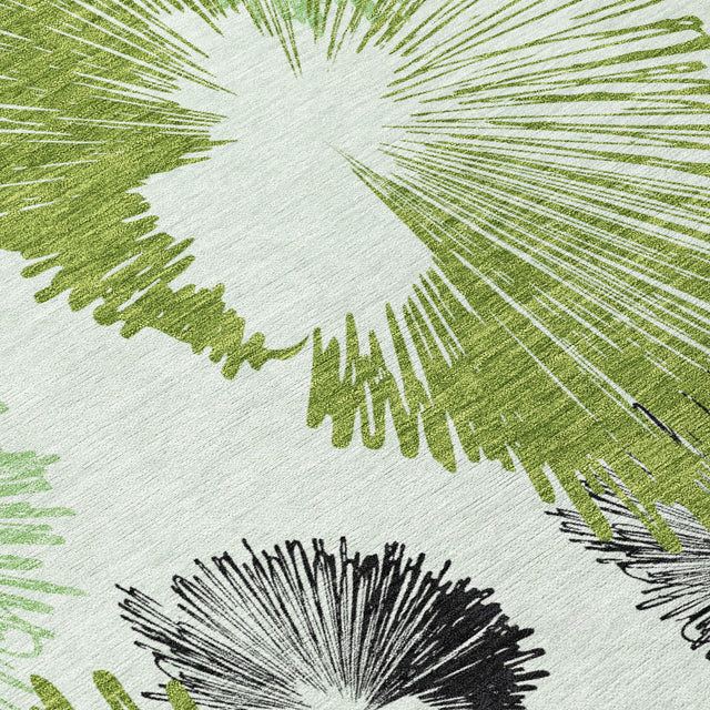 Addison Chantille ACN2132 Floral Machine Made Transitional Olive Rug