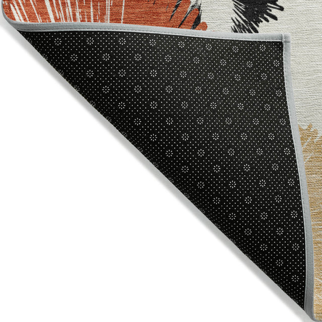 Addison Chantille ACN2132 Floral Machine Made Transitional Paprika Rug