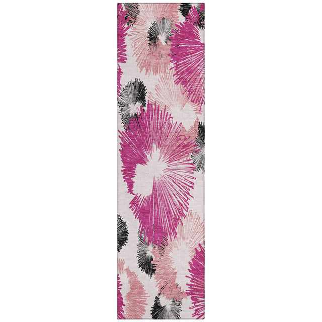Addison Chantille ACN2132 Floral Machine Made Transitional Pink Rug