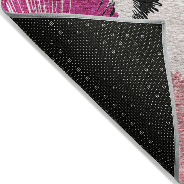 Addison Chantille ACN2132 Floral Machine Made Transitional Pink Rug