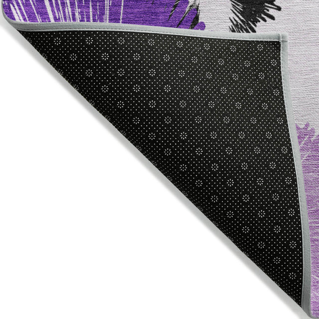 Addison Chantille ACN2132 Floral Machine Made Transitional Purple Rug