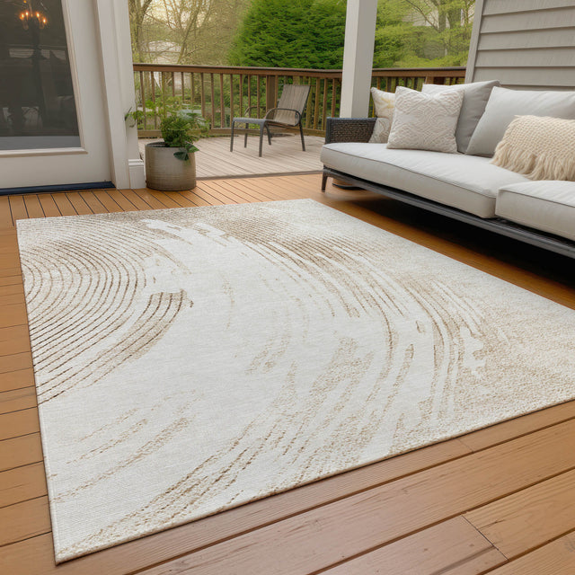Addison Chantille ACN2133 Swirls Machine Made Transitional Brown Rug
