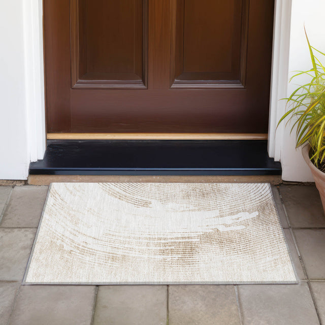 Addison Chantille ACN2133 Swirls Machine Made Transitional Brown Rug