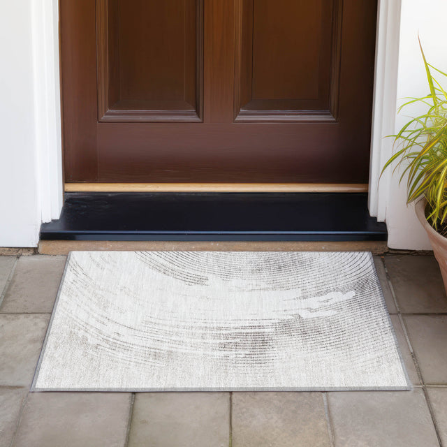 Addison Chantille ACN2133 Swirls Machine Made Transitional Ivory Rug