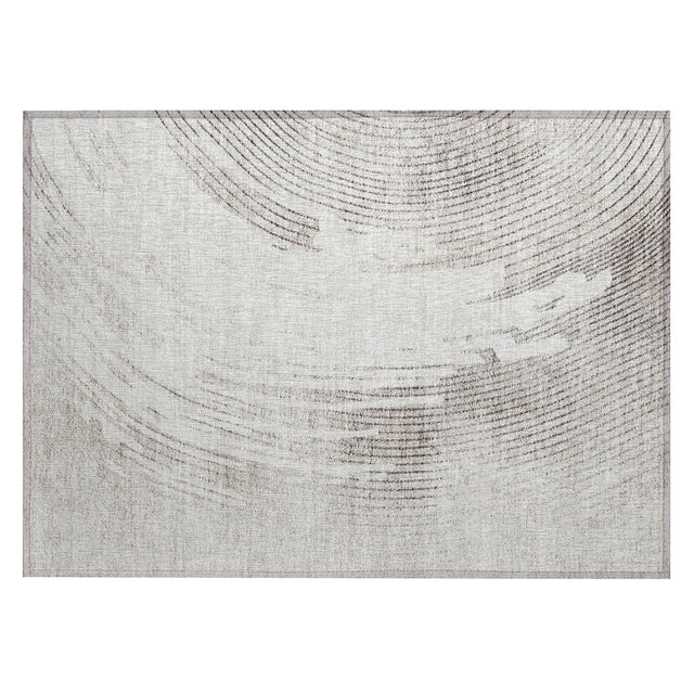 Addison Chantille ACN2133 Swirls Machine Made Transitional Ivory Rug