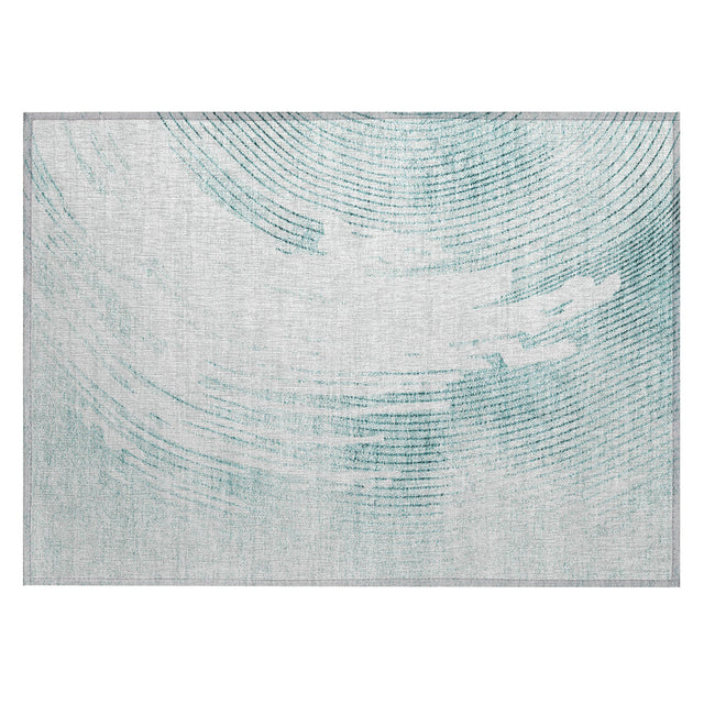 Addison Chantille ACN2133 Swirls Machine Made Transitional Teal Rug