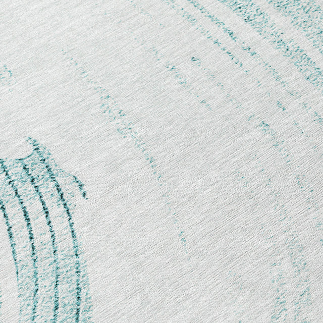 Addison Chantille ACN2133 Swirls Machine Made Transitional Teal Rug