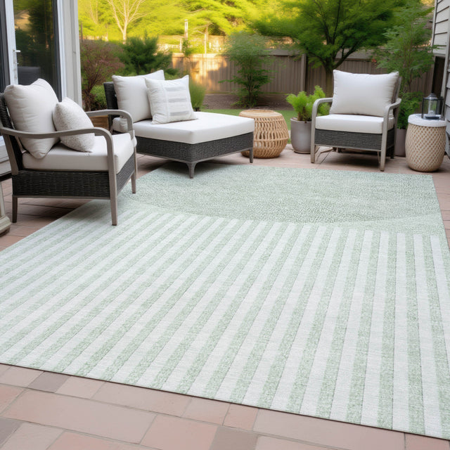 Addison Chantille ACN2134 Geometric Machine Made Transitional Green Rug