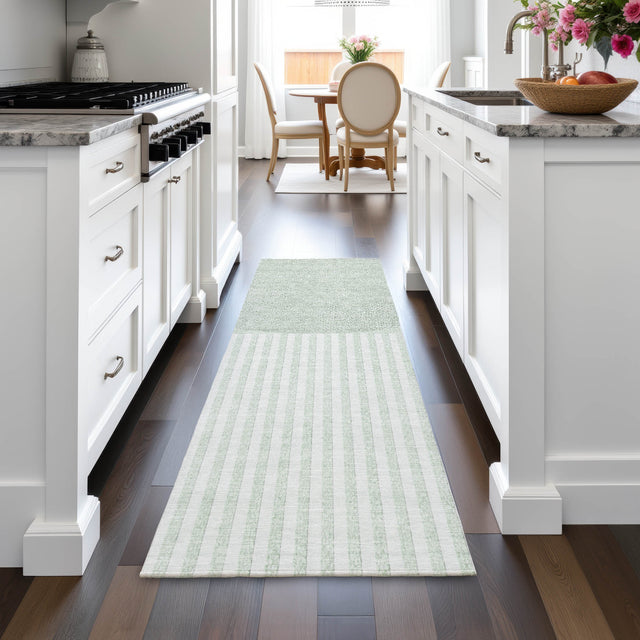 Addison Chantille ACN2134 Geometric Machine Made Transitional Green Rug