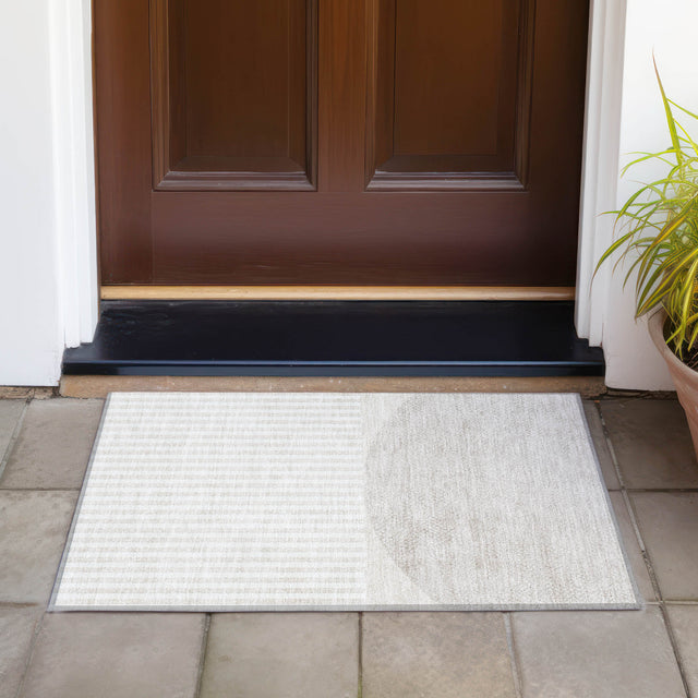 Addison Chantille ACN2134 Geometric Machine Made Transitional Putty Rug