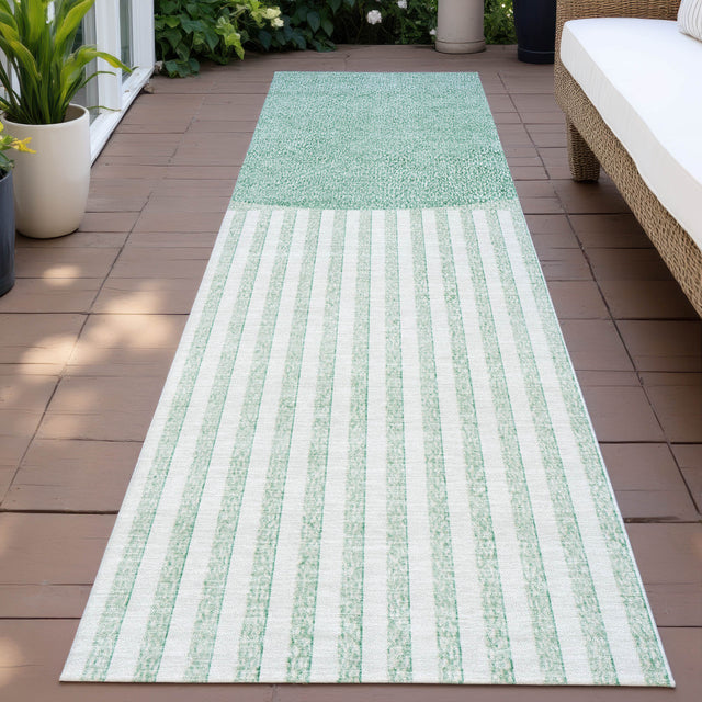 Addison Chantille ACN2134 Geometric Machine Made Transitional Teal Rug