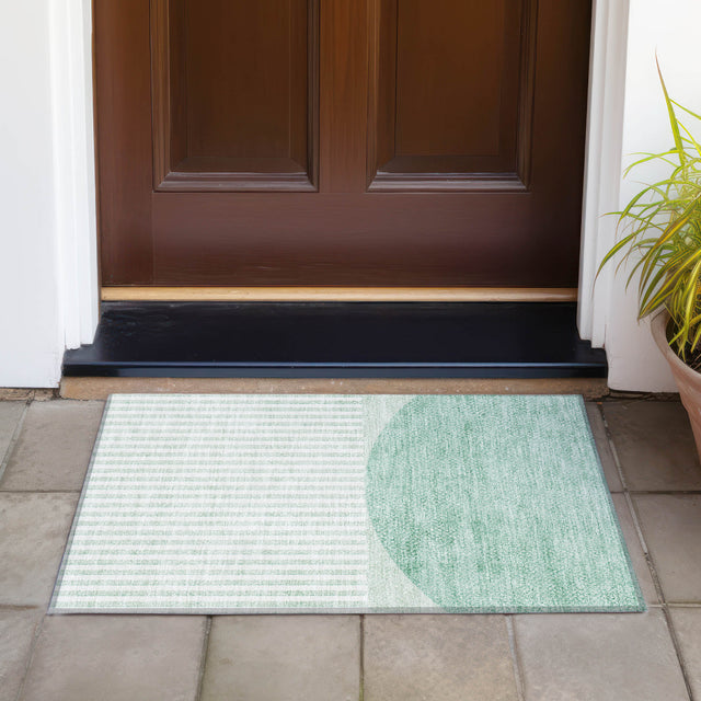 Addison Chantille ACN2134 Geometric Machine Made Transitional Teal Rug