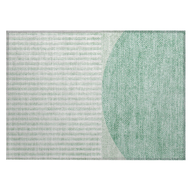 Addison Chantille ACN2134 Geometric Machine Made Transitional Teal Rug