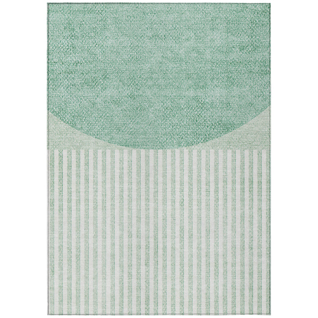 Addison Chantille ACN2134 Geometric Machine Made Transitional Teal Rug