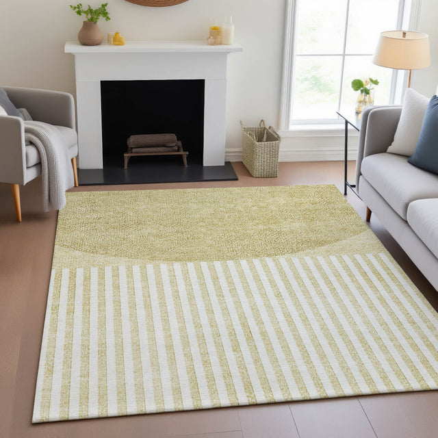 Addison Chantille ACN2134 Geometric Machine Made Transitional Wheat Rug