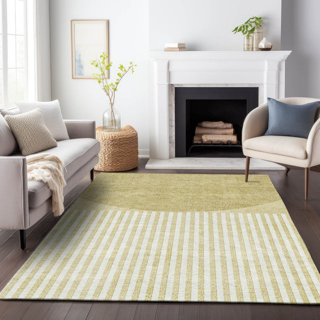 Addison Chantille ACN2134 Geometric Machine Made Transitional Wheat Rug
