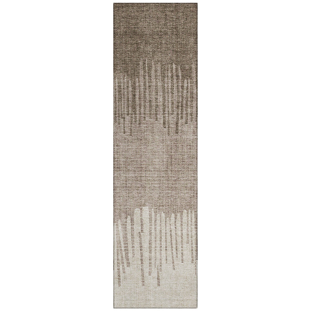 Addison Chantille ACN2135 Stripes Machine Made Transitional Brown Rug
