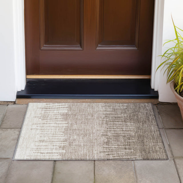 Addison Chantille ACN2135 Stripes Machine Made Transitional Brown Rug