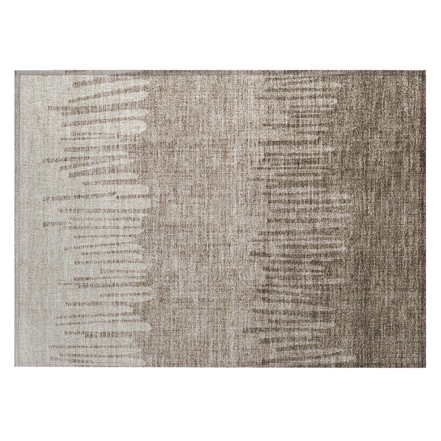 Addison Chantille ACN2135 Stripes Machine Made Transitional Brown Rug