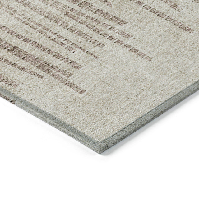 Addison Chantille ACN2135 Stripes Machine Made Transitional Brown Rug