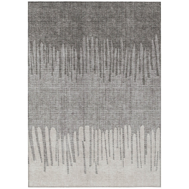 Addison Chantille ACN2135 Stripes Machine Made Transitional Gray Rug