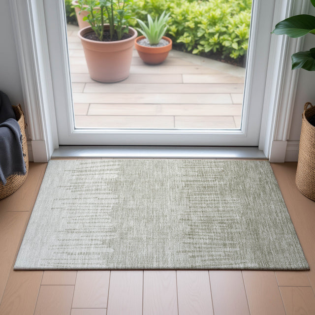 Addison Chantille ACN2135 Stripes Machine Made Transitional Putty Rug