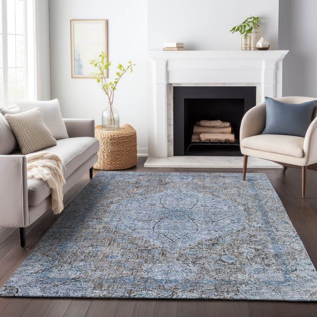 Addison Chantille ACN2136 Global Machine Made Traditional Gray Rug