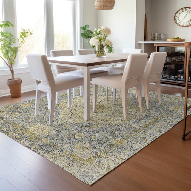 Addison Chantille ACN2136 Global Machine Made Traditional Pewter Rug