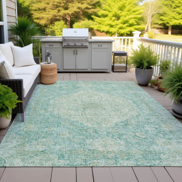 Addison Chantille ACN2136 Global Machine Made Traditional Teal Rug