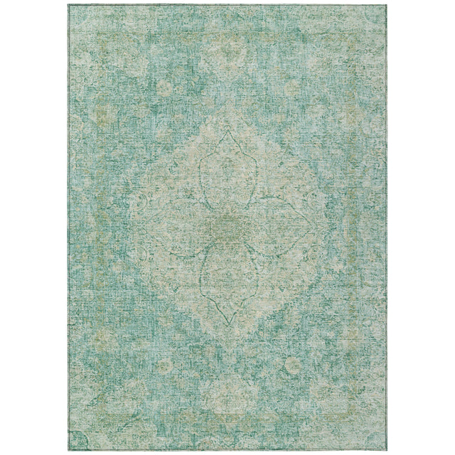 Addison Chantille ACN2136 Global Machine Made Traditional Teal Rug