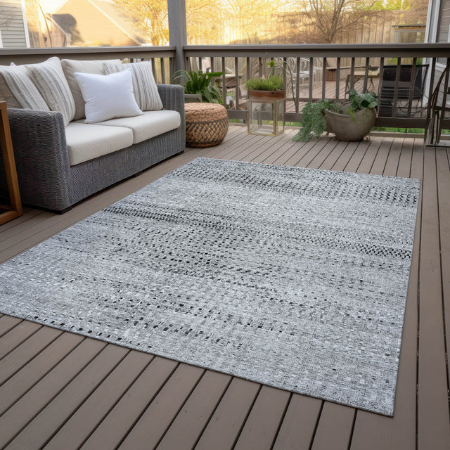 Addison Chantille ACN2137 Stripes Machine Made Transitional Gray Rug