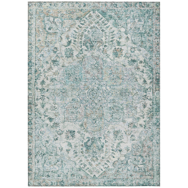 Addison Chantille ACN2138 Global Machine Made Traditional Teal Rug