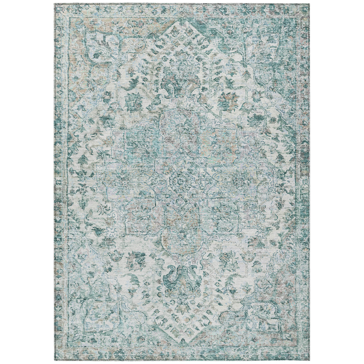 Addison Chantille ACN2138 Global Machine Made Traditional Teal Rug