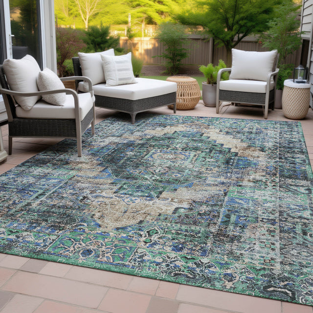 Addison Chantille ACN2139 Global Machine Made Traditional Green Rug