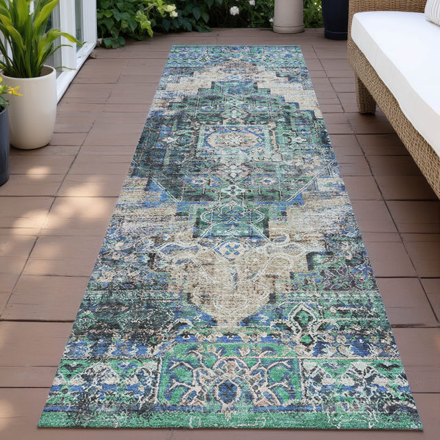 Addison Chantille ACN2139 Global Machine Made Traditional Green Rug