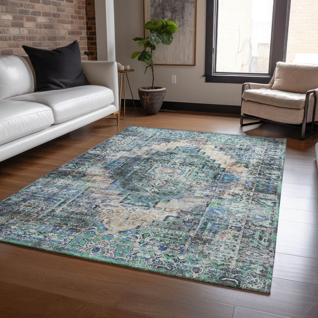 Addison Chantille ACN2139 Global Machine Made Traditional Green Rug