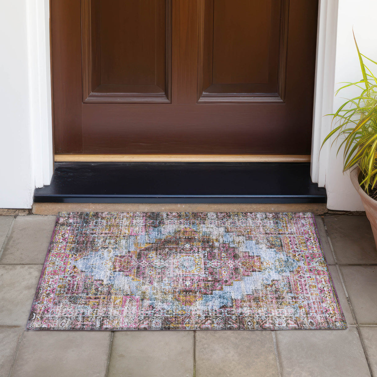 Addison Chantille ACN2139 Global Machine Made Traditional Pink Rug