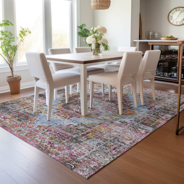 Addison Chantille ACN2139 Global Machine Made Traditional Pink Rug